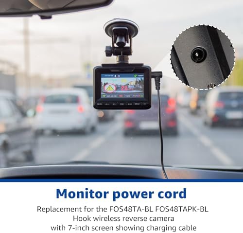 USB-C to DC Charger Cable for Furrion FOS07 TADS Monitor – Ultimate Power Solution for 7-Inch Displays & Hitch Backup Cameras FOS48 TA-BL & FOS48 TAPK-BL – Lightweight & Durable Design for Hassle-Free Travel Connectivity