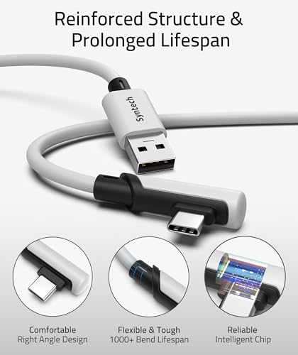 Syntech 16 FT Link Cable for Oculus Quest 3 & PCVR – High-Speed USB 3.0 to USB C Cable for Enhanced Gaming Experience – Compatible with Meta Quest 2, Pro, Pico 4 & More – Durable, Flexible Design for Seamless VR Connectivity