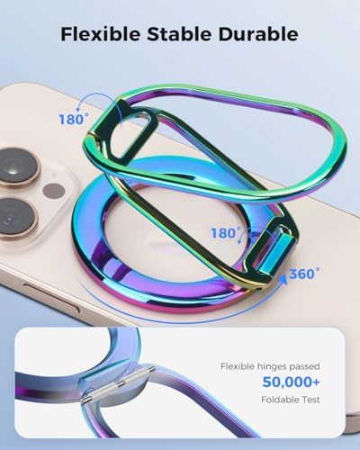 2025 SUPERONE Mag Safe Phone Ring Holder – Versatile Adjustable Magnetic Kickstand & Detachable Grip for i Phone 12-16 Series – Vibrant Purple for Enhanced Wireless Charging & Effortless Hands-Free Functionality – Transform Your Smartphone Use with Style and Practicality