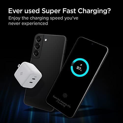 Spigen Ga N III 35 W Dual USB-C Fast Charger – PD 3.0 Power Adapter for i Phone 16 Series, Galaxy S25/S24, i Pad Pro M4, Pixel 8/8 a – Compact & Efficient Charging Block for Home and Travel