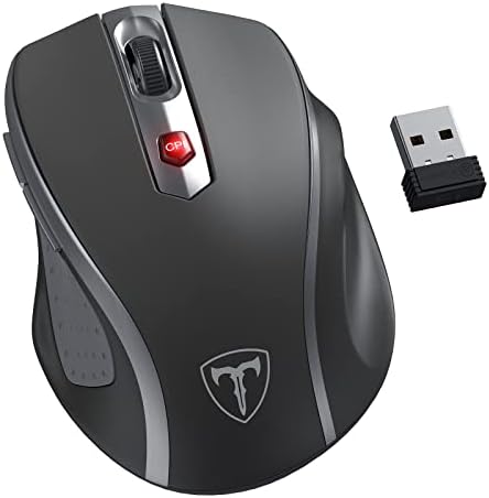 Elevate Your Workflow with the D-09 Wireless Mouse – Ergonomic USB Cordless Design, 5-Level 2400 DPI Precision, 16-Month Battery Life, Perfect for PC, Mac, and Chromebook Users – Convenient 2-Pack for Enhanced Productivity and Ultimate Comfort