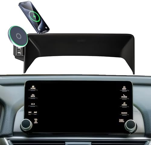 Car Phone Holder for Honda Accord 2018-2025 Accessories Apply to 8 Inch Screen 15W Fast Wireless Charger Screen Fixed Clip Cell Phone Mount Hands-Free 360 Degree Rotation – Enhanced Compatibility and Speed