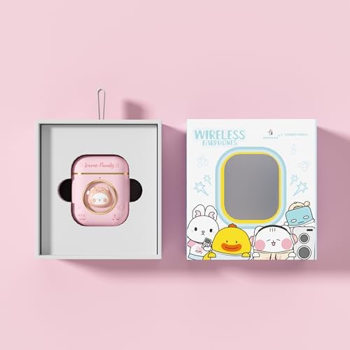 Black Panda Wireless Earbuds – Stylish Bluetooth 5.4 Sports Headphones with IPX4 Waterproof Technology, Perfect for Active Lifestyles, Travel, and School – Ideal for All Ages with Built-in Mic for Hands-Free Calls and Comfort Fit