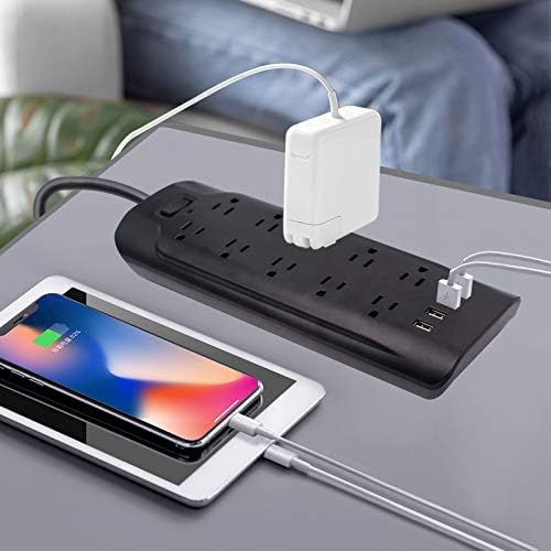 Transform Your Power Experience with the 10 FT Polarized 2 Prong to 3 Prong Outlet Adapter – Featuring 5 V 3.4 A USB Charging, 1700 Joules Surge Protection, and Wall Mountable Design for Non-Grounded Outlets – Perfect for Home and Office Efficiency