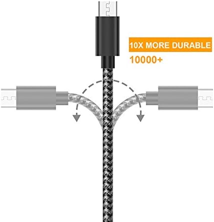 Gopala Premium 6-Pack Micro USB Charging Cables – 5 ft Nylon Braided Fast Sync Cord for Android Devices, Compatible with Samsung, LG, Nexus, HTC, Nokia, Sony & More – Durable, Tangle-Free Design for Optimal Performance