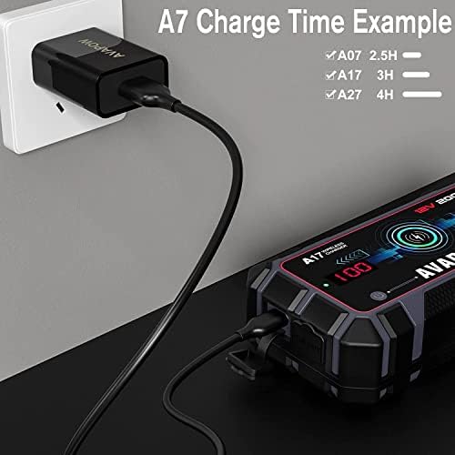 AVAPOW 18 W USB C Wall Charger – Fast Charging Power Adapter with 3 A Output for Quick Device Recharge – Compact and Universal Compatibility for AVAPOW and More – Sleek Black Design with Safety Features for Efficient Use
