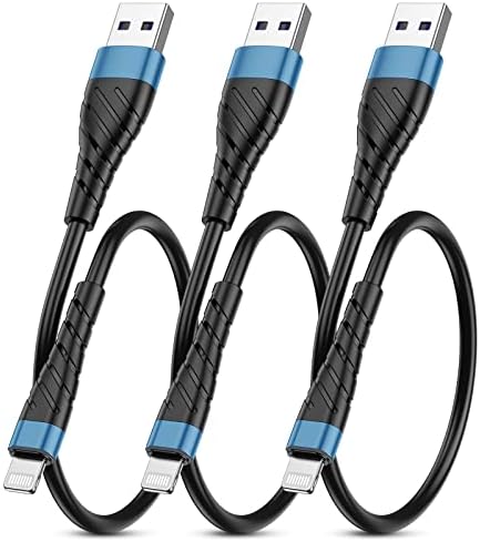 MFi Certified 6 Ft Lightning Charging Cable for i Phone – 3 Pack Fast Charging USB Cord, Durable Design for Enhanced Compatibility with i Phone 12/11/XS/Max/XR/X/8/8 P/7 P/6 & i Pad – Seamless Power-Up Experience
