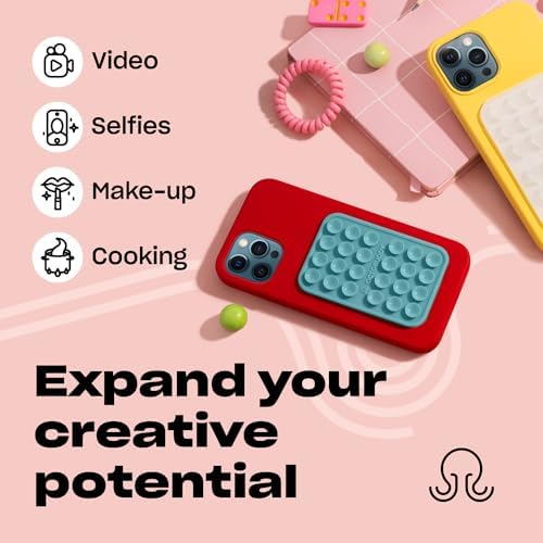 Effortless Hands-Free Silicone Suction Phone Mount – Ideal for Capturing Selfies & Videos on the Go, Compatible with i Phone & Android – Stylish Baby Blue Jay Design for Secure Grip and Portability – The Ultimate Accessory for Content Creators and Live Streamers