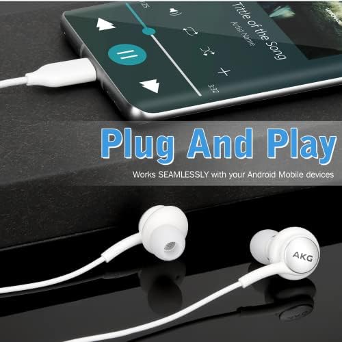 Urban X 2021 Type-C Stereo Earbuds for Samsung Galaxy Z Flip3 5 G – Premium Audio Performance with Built-in Microphone – Tangle-Free Braided Cable for Enhanced Durability – USB-C Connector for Seamless Compatibility and Comfort