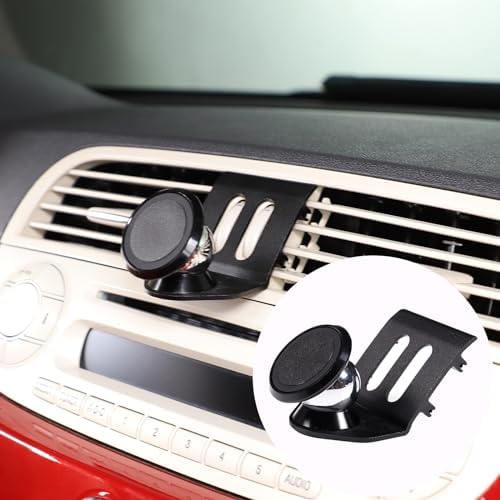 HAPPYHORSE Premium Aluminum Car Phone Holder for Fiat 500 (2010-2015) – Effortless Installation, Enhanced Stability, and Universal Smartphone Compatibility – The Ultimate Center Console Accessory for Modern Drivers