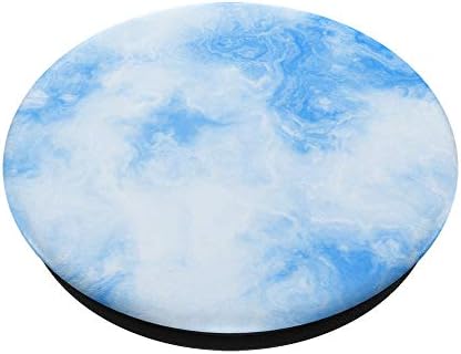 Light Blue Marble Pop Grip – Stylish Swappable Phone Stand for Enhanced Device Usability and Grip – Durable Marble Finish for Smartphones and Tablets – Elevate Your Mobile Experience with Customizable Grip Design
