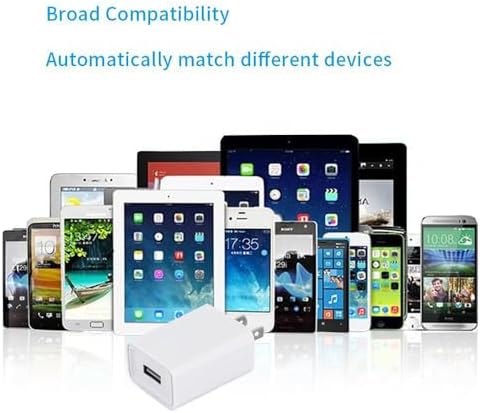 High-Speed Dual USB Wall Charger by FOBSUNLAND® – 5 V 2 A AC Power Adapter for i Phone, i Pad, Samsung, Kindle & More (White, 2-Pack) – Ultimate Compatibility & Travel Convenience with Safety Features