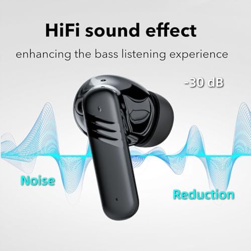 Viefong High-Performance Wireless Earbuds – Superior Hi-Fi Stereo Sound with 30 d B Noise Cancellation, Bluetooth 5.4 for Effortless Connectivity, Compact 2.01″ Touchscreen Charging Case, 40-Hour Playtime – Ideal for Fitness and Active Lifestyles