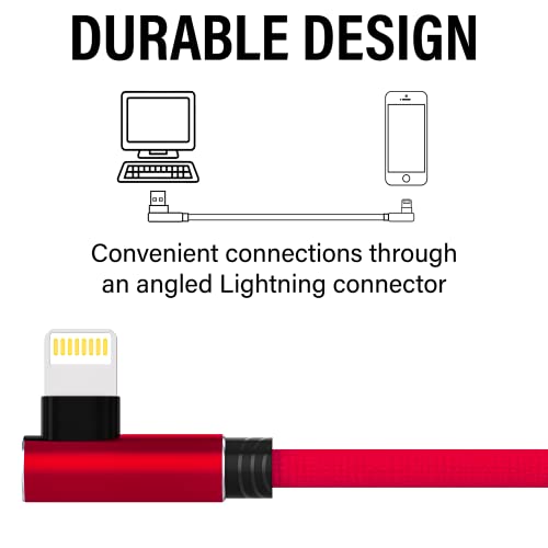 Ironten Lightning Charger 5-Pack – 6 ft Nylon Braided Fast Charging Cables for i Phone 14/13/12/11 Pro Max & i Pad – MFi Certified, Durable, Multi-Color Design for Effortless Power on the Go