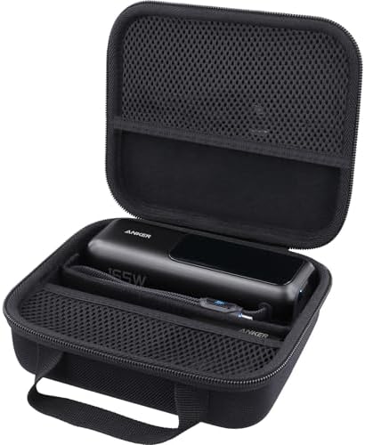 Premium Hard Travel Case for Anker 25,000 m Ah Laptop Power Bank – Shockproof, Water-Resistant Protection with Accessory Storage – Tailored for Anker Zolo A1695 Charger – Compact, Lightweight Design for Ultimate Portability and Organization – Securely Holds Power Bank and Cables for Travel and Daily Use – Ideal Storage Solution for On-the-Go Power Needs – Durable, Stylish Black Case for Enhanced Longevity and Safety – Keep Your Anker Power Bank in Pristine Condition During Adventures and Commutes – Travel Ready with Comfortable Wrist Strap for Easy Carrying – Perfect for Protecting Your High-Capacity Power Bank from Drops, Dust, and Scratches – Accessory Mesh Pocket for Convenient Storage of i Phone Charger and Cables – Designed for Maximum Functionality and Compatibility for Anker 25000 m Ah Laptop Chargers.