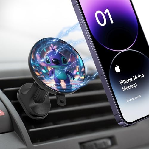 Elevate Your Driving Experience with the 15 W Mag Safe Magnetic Car Wireless Charger – 360-Degree Rotating Phone Holder for i Phone 14, 15 & 16 Pro – Effortless Installation on Dashboard or Vent for Ultimate Convenience and Fast Charging