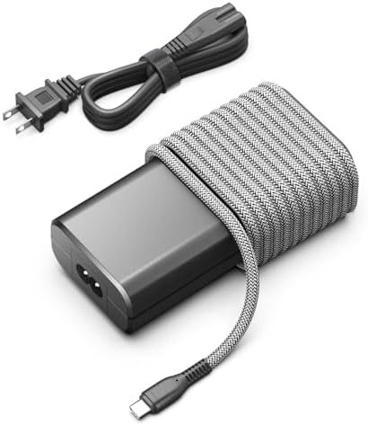 65 W USB-C PD3.0 Fast Charging Adapter: Ultimate Power Solution for Dell Pro and HP Elite Book Series – Compact Design, Enhanced Safety Features, and Universal Compatibility for All Your Devices – Ideal Travel Charger with Efficient Energy Use and Extended Lifespan