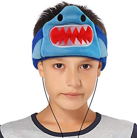 Contixo H1 Shark-Themed Kids Headphones – Safe 85 d B Volume Limiting for Optimal Hearing Protection – Soft, Washable Fleece Headband for Ultimate Comfort – Perfect Travel Headphones for Young Audiophiles – Compatible with Tablets and Smartphones for Versatile Listening