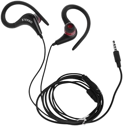 Premium Wired Earphones with Microphone for Active Lifestyles – Noise Cancelling In-Ear Headphones with Deep Bass Stereo Sound for Workouts, Gaming, and Clear Calls (Black) – Versatile Compatibility and Ergonomic Comfort
