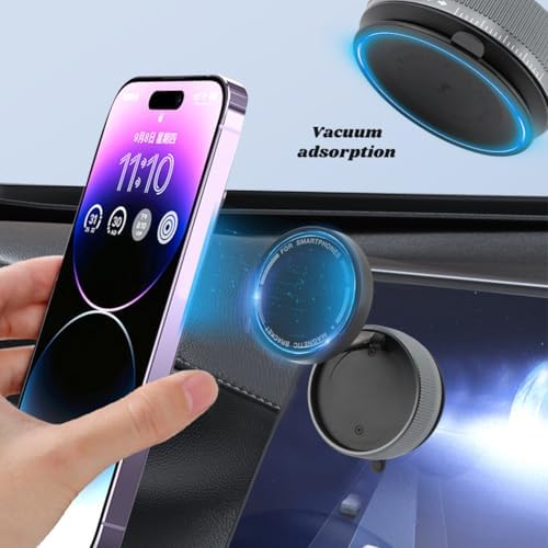 Xiaokeis Premium 360° Rotating Magnetic Car Phone Mount – Versatile Foldable Vacuum Suction Holder for Safe, Hands-Free Navigation – Universal Smartphone Compatibility with Enhanced Grip for Secure Travel and Instant Attachment