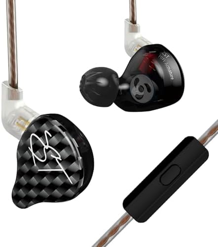 Elevate Your Audio Experience with KZ ZST Dual-Driver Wired In-Ear Monitors – Exceptional Sound Quality for Gamers and Music Lovers, Featuring Detachable Cable for Longevity, Superior Noise Isolation for an Immersive Listening Environment, and Customizable Color Options to Reflect Your Personal Style – Universal Compatibility with All Devices