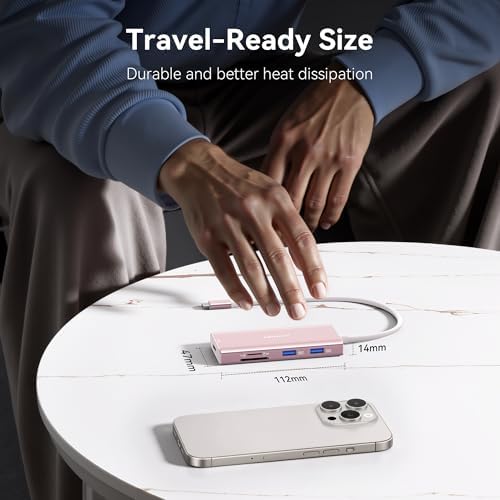 Transform Your Workspace with the Ultimate 9-in-1 USB C Hub Multiport Adapter for Mac Book Pro & Air – High-Speed 4 K HDMI Output, 100 W Power Delivery, and Effortless Connectivity for i Pad Pro, i Mac, and More – Enhance Productivity with 5 USB Ports and SD/TF Card Reader for Seamless Data Transfer and File Access