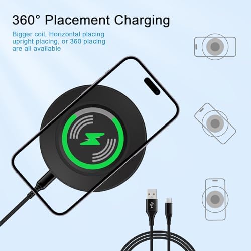 High-Speed 15 W Wireless Charging Pad for Samsung Galaxy Devices – Fast Charger Station with QC 3.0 Wall Adapter – Sleek Design for S25 Ultra, S25+, S24 Ultra, S23 FE, S22 Plus, S21, S20 FE, S10 Plus – Effortless Power Delivery and Enhanced Compatibility