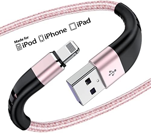 Essri 10 FT Nylon Braided i Phone Charger Cord 2-Pack – Fast Charging Lightning Cable for i Phone 14, 13, 12, 11, X, XS, XR, and 15 – Durable Blue 10 Foot Charging Solution for Ultimate Convenience and Style