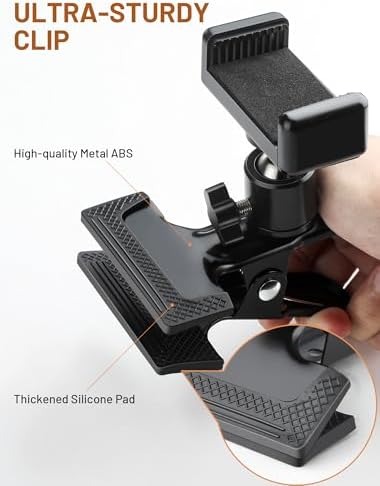 Guitar Bass Head Phone Holder Cell Phone Stand Live Broadcast Bracket Clip Clamp Phone Mount with 1/4 Ball Head Adapter Universal for Bass Ukulele Compatible with iPhone Samsung Smart Phones – Enhanced Compatibility and Speed