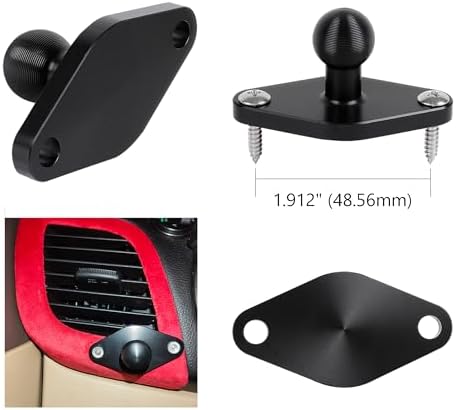 Revolutionary 360° Rotating Car Phone Holder Mount – Durable Aluminum AMPS Standard Base for i Phone 16/15/14/13/12 & Samsung S24/S23 – Premium Dashboard & Desk Cradle for Effortless Hands-Free Use and Optimal Visibility