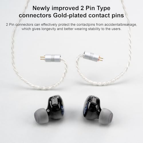 QOA Kinera Celest Premium Hi-Fi In-Ear Monitors – Superior SPD2.0 BA Driver Wired Earphones for Musicians, DJs & Sound Engineers, Durable Resin Construction with Customizable 2-Pin Detachable Cable in Striking Blue for Unmatched Comfort and Acoustic Precision