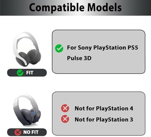 Elevate Your PS5 Gaming with Premium Memory Foam Ear Pads – Noise-Isolating Replacement Cushions for Sony Pulse 3 D Wireless Headset – Soft Mesh Fabric for Unmatched Comfort & Long-Lasting Durability – Black Finish for Seamless Style