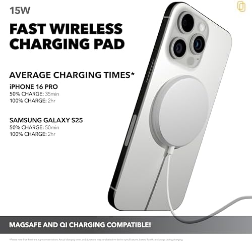 cellhelmet 15 W Mag Safe Magnetic Wireless Charging Pad – Ultimate Qi2 Charger for i Phone 16, 15, 14, 13, 12 & Air Pods – Sleek, Safe, and Fast Charging Solution for Modern Devices