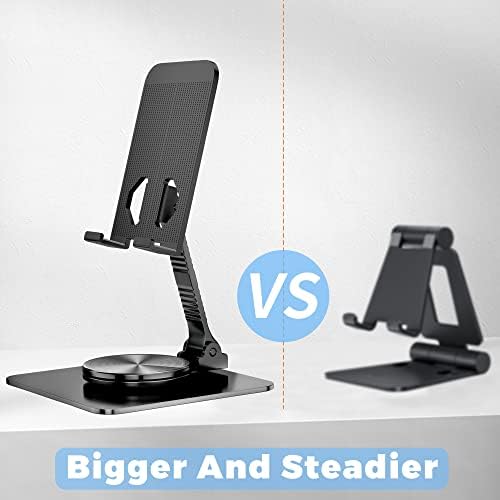 360 Rotatable Foldable Phone Stand for Desk,Fully Adjustable Desktop Phone Holder Cradle Dock Compatible with iPhone 16 15 14 13 12 11 Pro Max,Tablets,All Phones(Pink) – Enhanced Compatibility and Speed