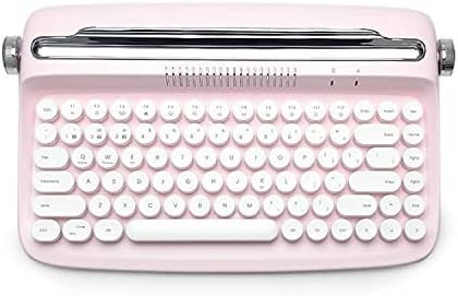 YUNZII ACTTO B303 Wireless Typewriter Keyboard – Adorable Sweet Mint Retro Design with Bluetooth Connectivity for Seamless Multi-Device Typing – Integrated Stand for Tablets, Phones, PCs – Perfect for Windows, Mac, Android Users – Elevate Your Workspace with Vintage Charm and Enhanced Typing Speed
