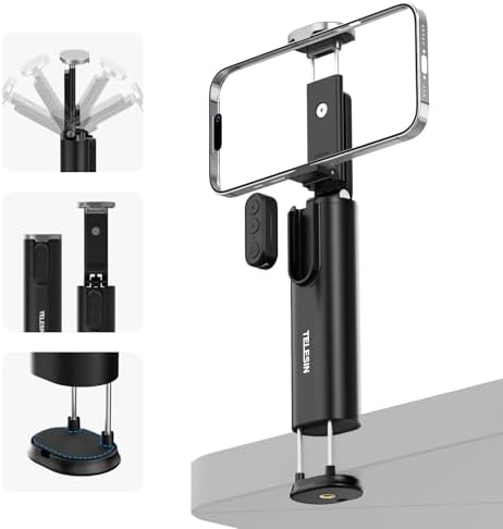 Universal Airplane Phone Holder, Handsfree Bluetooth Phone Stand with 360° Rotation, Travel Essentials Page Turner Remote for TikTok & Mobile Controller, Ideal for Flying, Home, and Office Use – Enhanced Compatibility and Speed