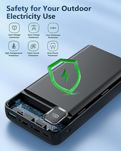 High-Capacity 50,000 m Ah Portable Charger Power Bank – PD 30 W & QC 4.0 Fast Charging External Battery Pack with 4 USB Outputs & Dual Inputs – Universal Compatibility for i Phone 15/14/13 Pro, Samsung & More – Reliable On-the-Go Charging Solution