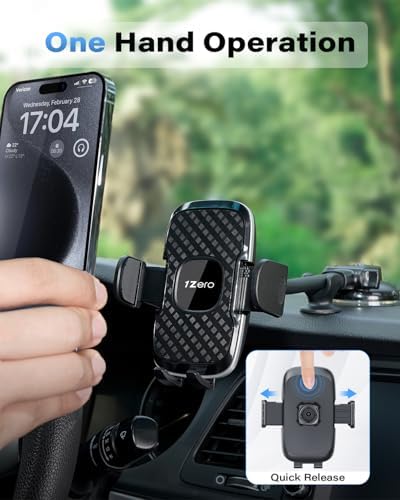 Ultimate 14-Inch Gooseneck Car Phone Mount Holder with Industrial-Strength Suction for Windshield Stability – Hands-Free Universal Cell Phone Holder Compatible with i Phones and Androids for Safe Navigation and Entertainment