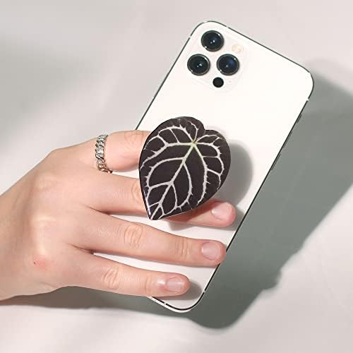 Tropical Leaf Mag Safe-Compatible Collapsible Phone Grip Stand – Chic Acrylic Smartphone Accessory for Optimal Stability and Comfort, Ideal for Hands-Free Viewing and On-the-Go Convenience (Crystallinum Dark)