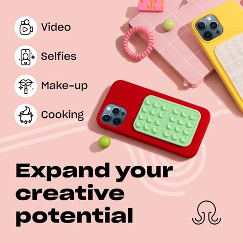 Effortless Hands-Free Silicone Suction Phone Mount – Ideal for Capturing Selfies & Videos on the Go, Compatible with i Phone & Android – Stylish Baby Blue Jay Design for Secure Grip and Portability – The Ultimate Accessory for Content Creators and Live Streamers