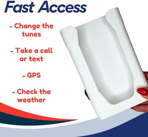 Versatile Strap-On Phone Mount for Outdoor Adventures | Universal Holder for Boats, Golf Carts, Strollers & More | Made in USA (Black) – Ultimate Durability and Convenience