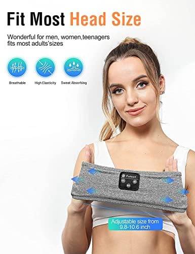 Fulext Bluetooth Sleep Headphones Headband – Ultimate Comfort for Side Sleepers, Thin HD Stereo Sound Quality – Ideal for Insomnia Relief and Travel Convenience – Perfect Gift for Men and Women – Enhanced Compatibility, Long-Lasting Battery Life for All Night Relaxation