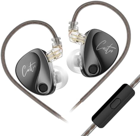 KZ Castor Premium Hi-Fi Dual-Dynamic Driver In-Ear Monitors – Customizable Tuning Switches for Personalized Sound, Superior Noise Isolation, Sleek Silver Design, Universal Compatibility for Audiophiles and Everyday Listeners