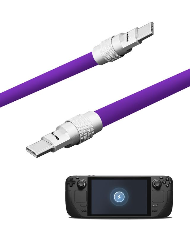 Ultimate 100 W USB Type C Fast Charging Cable for Steam Deck – 6.6 ft Durable Silicone Charger with Tangle-Free Design, Ideal for Gamers & Tech Lovers, Superior Power Delivery for All USB-C Devices