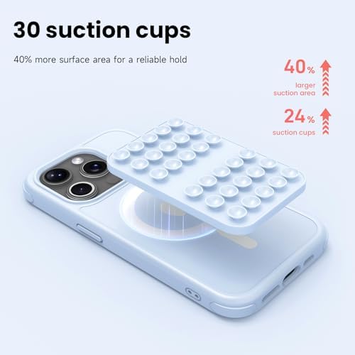 Revolutionary Patented Magnetic Suction Grip Mount for i Phone & Android – Effortless Hands-Free Phone Holder in Deep Blue, Perfect for Content Creators, Capture Stunning Selfies and Videos, Ultimate Compatibility with Mag Safe and Standard Cases, Portable and Stylish Design for On-the-Go Use