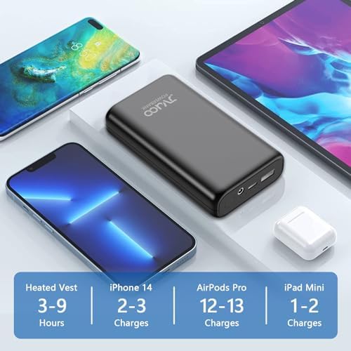 Ultimate 16,000 m Ah Heated Vest Battery Pack – Versatile Power Bank for Heated Jackets, Hoodies & Pants with Fast Type-C Charging for i Phone & Android Devices – Unmatched Warmth & Connectivity for Outdoor Enthusiasts and Daily Commuters