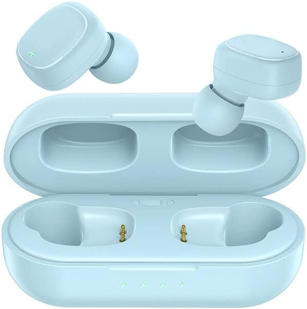 Wireless Bluetooth 5.4 Earbuds for Kids & Teens – Premium Hi-Fi Stereo Sound, Comfortable & Lightweight In-Ear Fit, IPX6 Waterproof for Sports, Quick Charge Case Included, Trendy Blue Design for Phones, Tablets, and Laptops