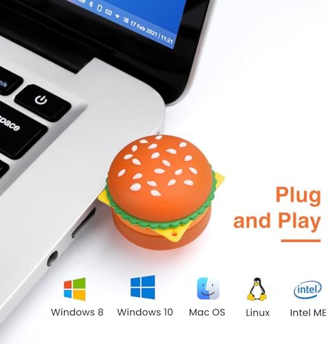 Delightful 64 GB Hamburger-Shaped USB Flash Drive – Quirky Novelty Thumb Drive for Unique Data Storage Solutions, High-Speed Transfer & Broad Compatibility for PCs and Laptops
