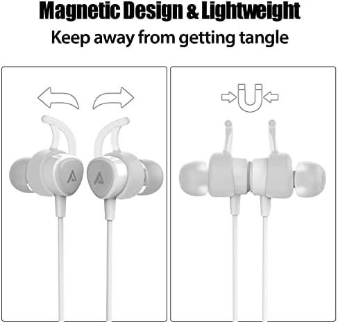 High-Performance Lightning Earbuds with Magnetic Design – MFi Certified Sports Headphones for i Phone 14/13/12/11/Pro Max/Xr/Xs Max/X – Noise-Isolating In-Ear Earphones with Built-in Microphone for Ultimate Workout Experience – Secure Fit and Premium Sound Quality