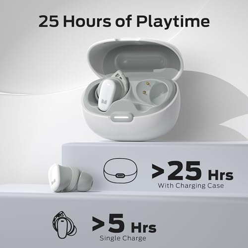 Monster N-Lite 206 Bluetooth Earbuds – Premium Wireless Audio with Advanced Bluetooth 5.4, Touch Control Convenience, IPX6 Waterproof Durability, 25 Hours Extended Playtime, Crystal-Clear Integrated Microphone, Ergonomic In-Ear Comfort, Fast Type-C Charging for Active Lifestyles and Daily Use